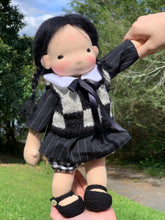 Load image into Gallery viewer, Wednesday themed doll
