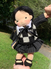 Load image into Gallery viewer, Wednesday themed doll
