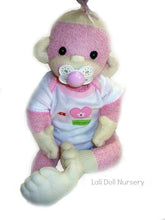 Load image into Gallery viewer, Baby Sock Monkey - Kit and pdf Pattern
