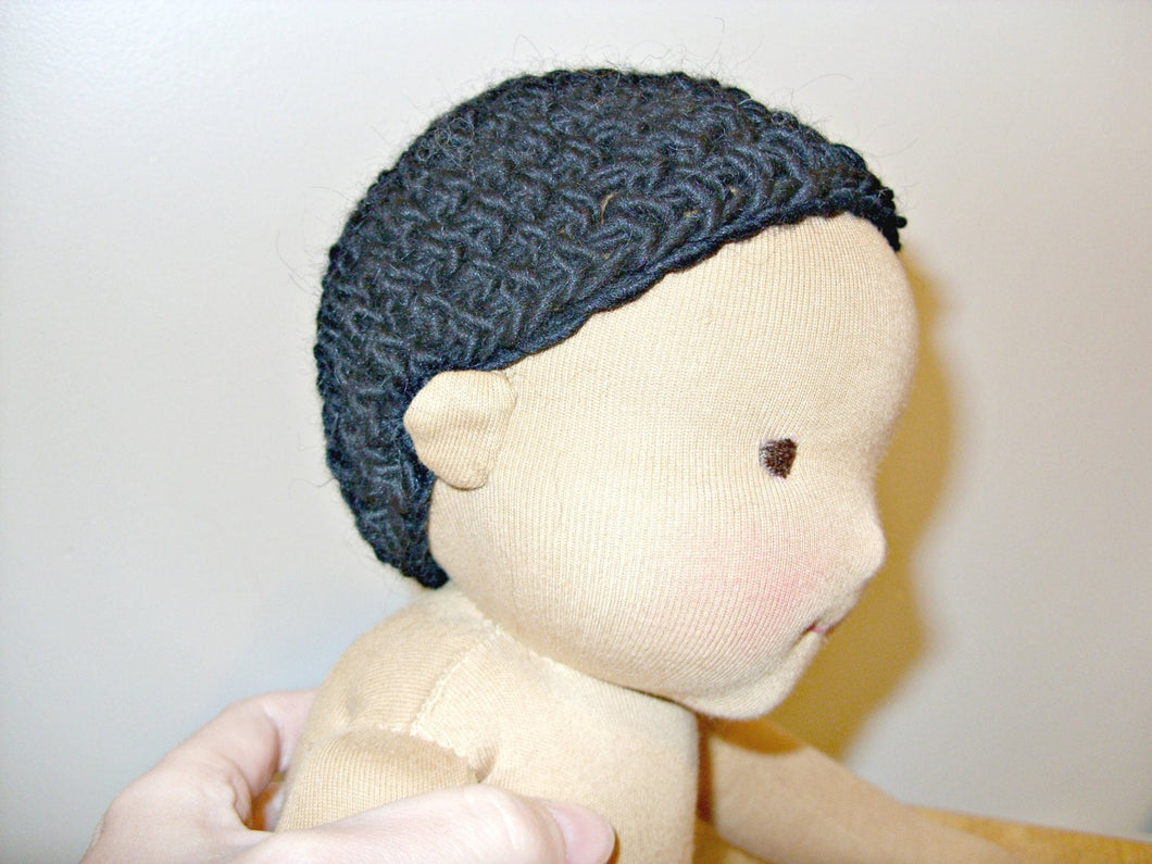 Crochet cap for doll wig